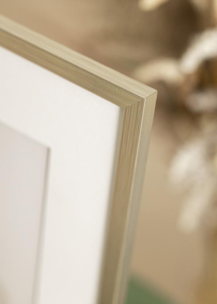 Ramme Edsbyn Sølv 40x45 cm - Passepartout Hvit 11x13 inches