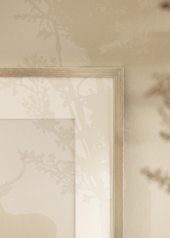 Ramme Edsbyn Sølv 40x45 cm - Passepartout Hvit 11x13 inches