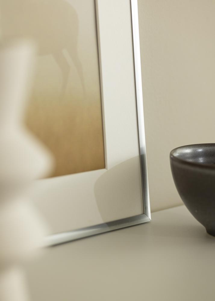 Ramme New Lifestyle Sølv 10x18 cm - Passepartout Hvit 8x10 cm