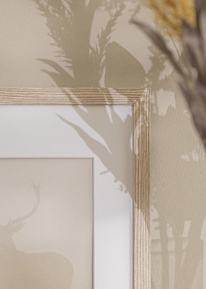 Ramme Stilren Greige eik 30x40 cm - Passepartout Hvit 20x28 cm