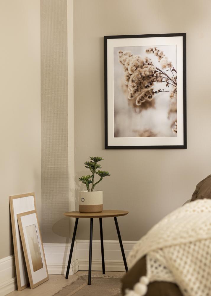 Ramme Stilren svart eik 40x50 cm - Passepartout Hvit 30x40 cm