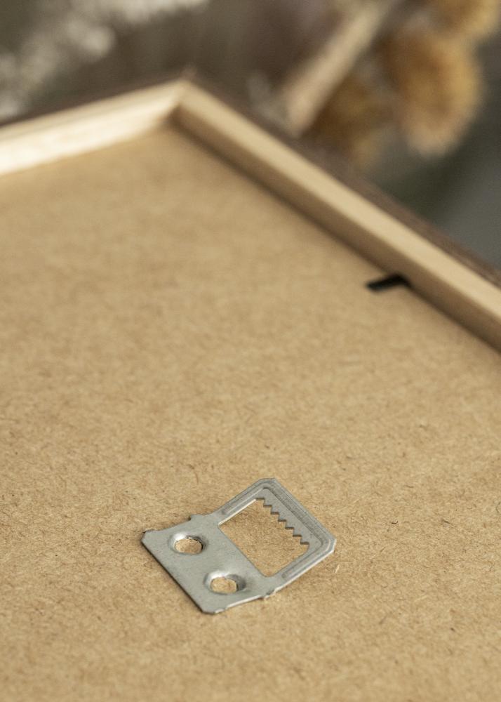 Ramme Stilren kald brun 50x70 cm - Passepartout Hvit 15x23 inches