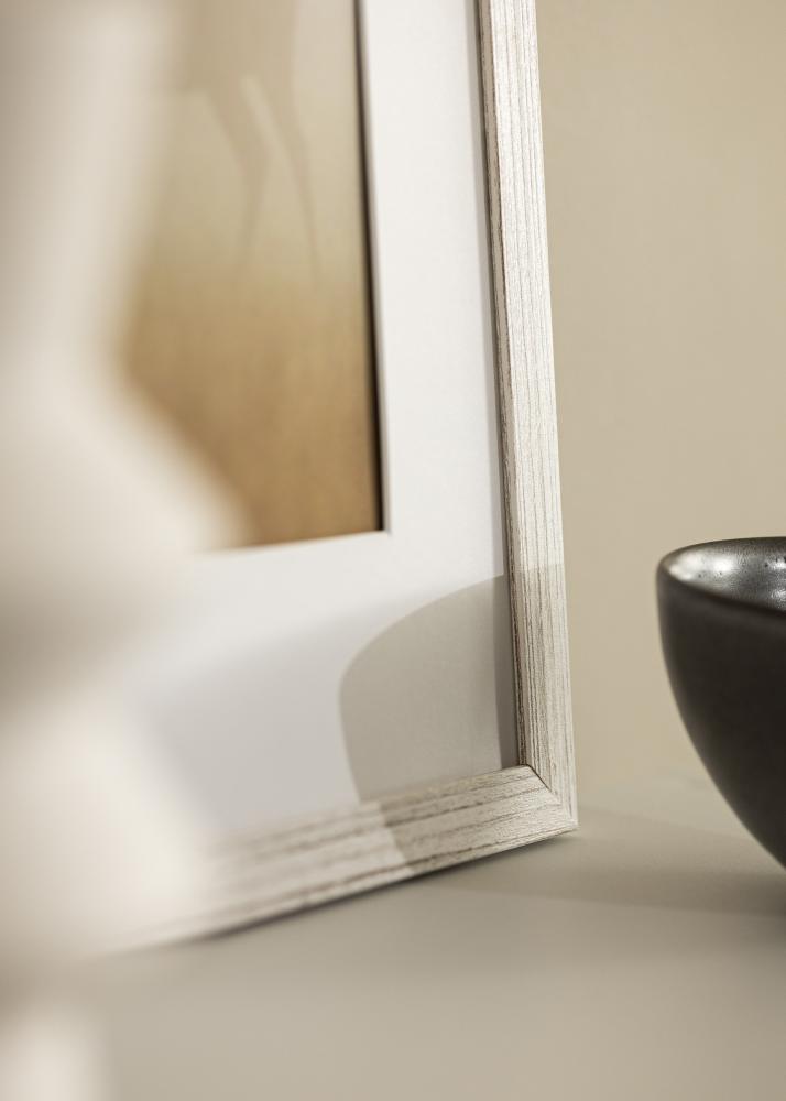 Ramme Stilren Vintage Hvit 70x100 cm - Passepartout Hvit 62x93 cm