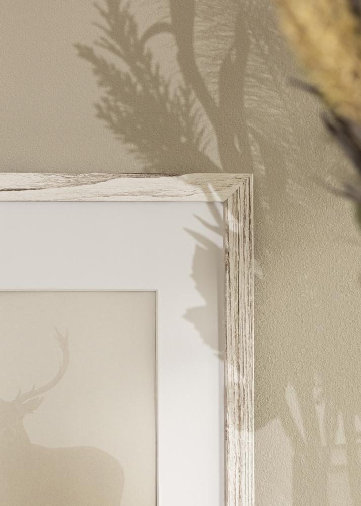 Ramme Stilren Vintage Hvit 70x100 cm - Passepartout Hvit 62x93 cm