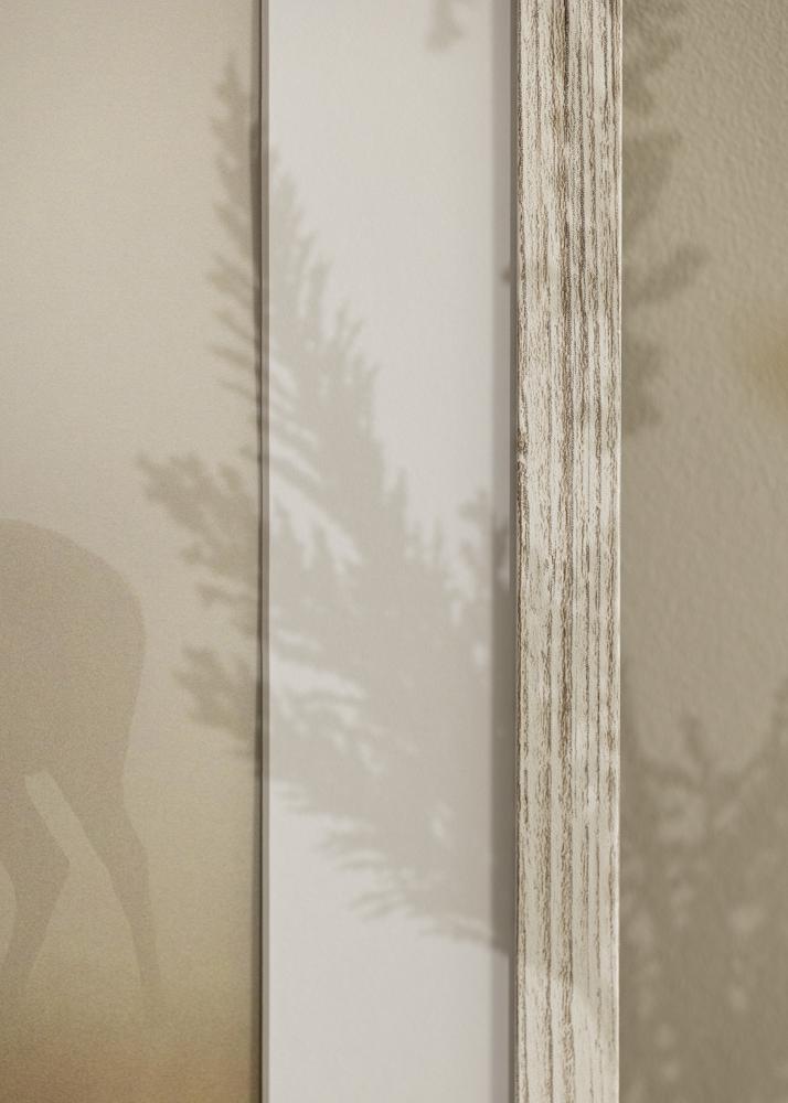 Ramme Stilren Vintage Hvit 70x100 cm - Passepartout Hvit 62x93 cm