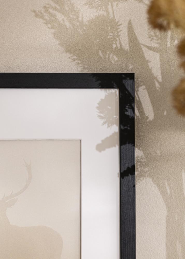 Ramme Stilren Svart 65x65 cm - Passepartout Hvit 22x22 inches