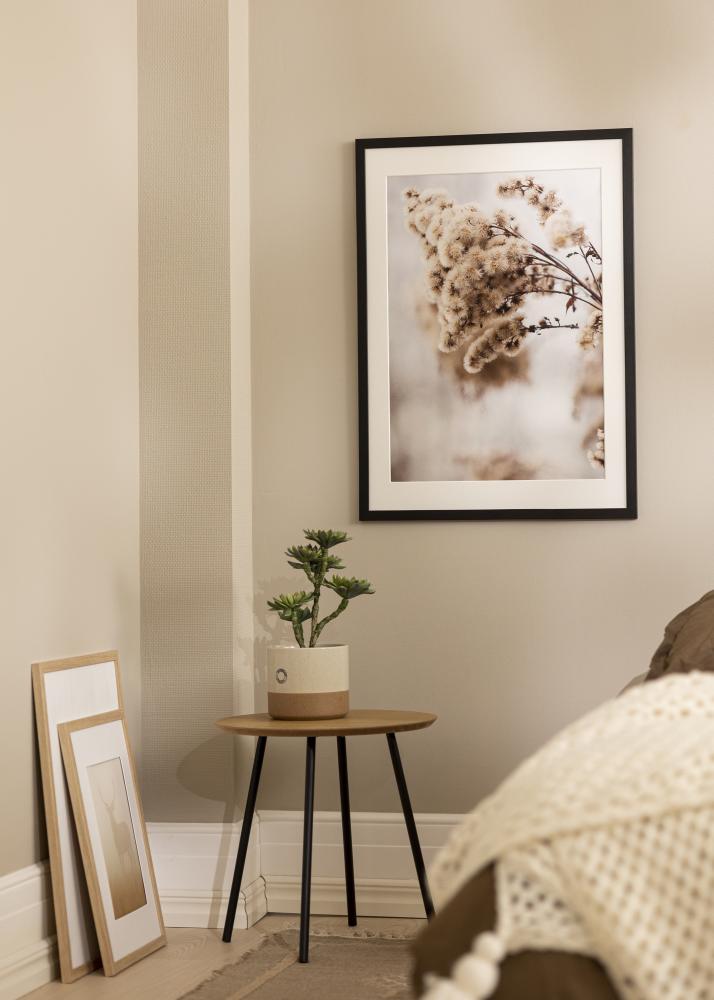 Ramme Stilren Svart 65x65 cm - Passepartout Hvit 22x22 inches