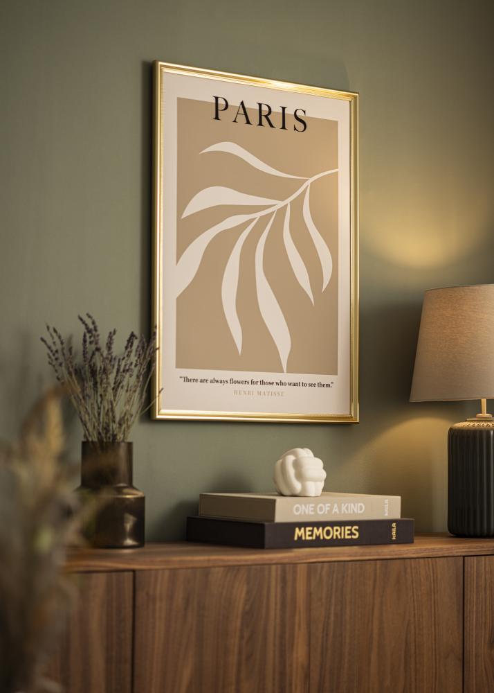 Ramme Gala Gull 70x100 cm - Passepartout Hvit 50x85 cm