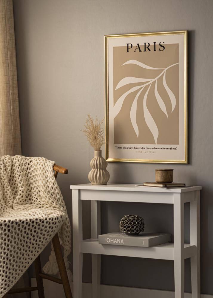 Ramme Gala Gull 70x100 cm - Passepartout Hvit 50x85 cm