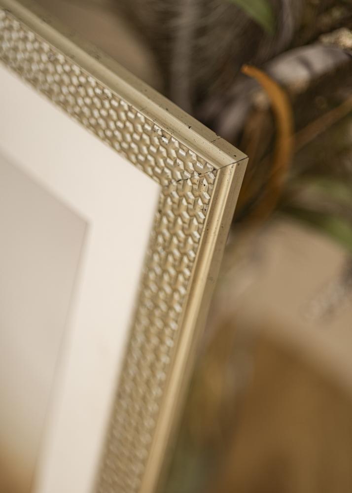 Ramme Grace Sølv 30x40 cm - Passepartout Hvit 22x32 cm