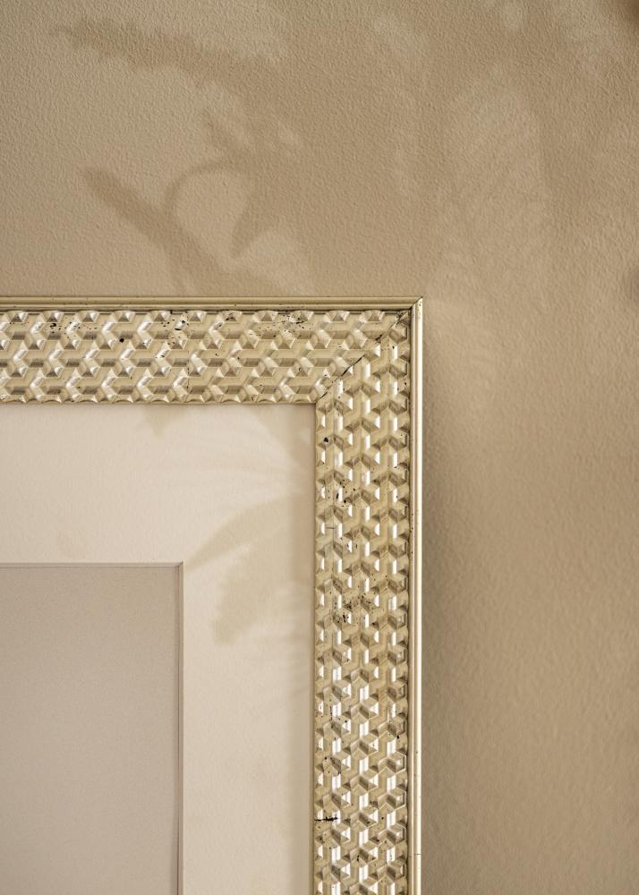 Ramme Grace Sølv 30x40 cm - Passepartout Hvit 22x32 cm