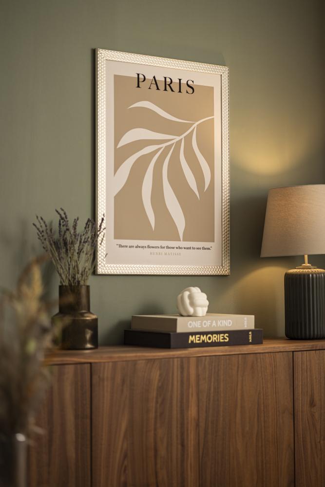 Ramme Grace Sølv 30x40 cm - Passepartout Hvit 22x32 cm