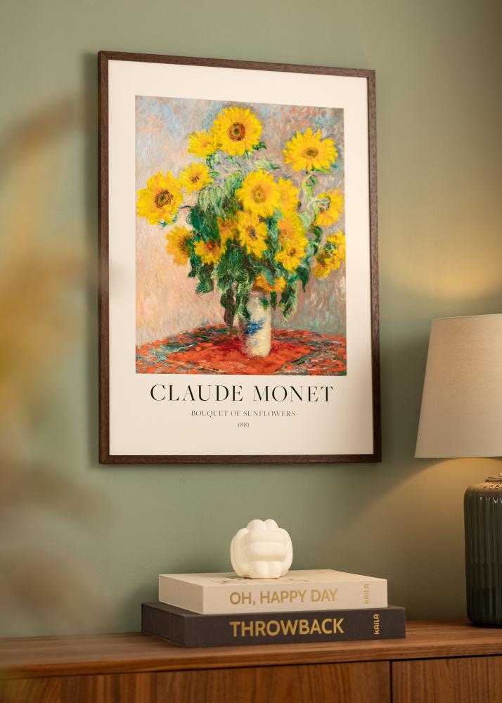 Ramme Ares Teak 28x35 cm - Passepartout Hvit 7x10 inches