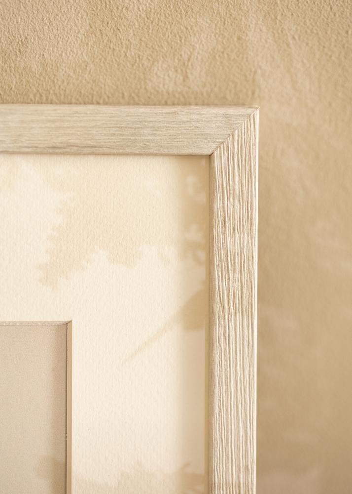 Ramme Ares Hvit Eik 40x40 cm - Passepartout Hvit 12x12 inches