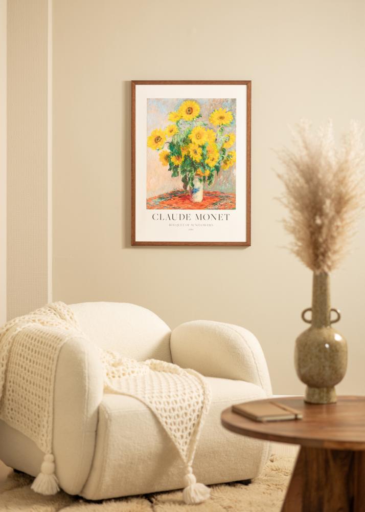 Ramme Hermes Teak 40x50 cm - Passepartout Hvit 28x35 cm