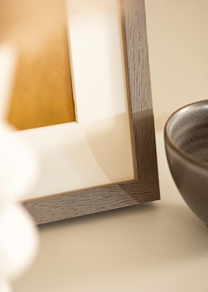 Ramme Hermes Grå 60x60 cm - Passepartout Hvit 50x50 cm