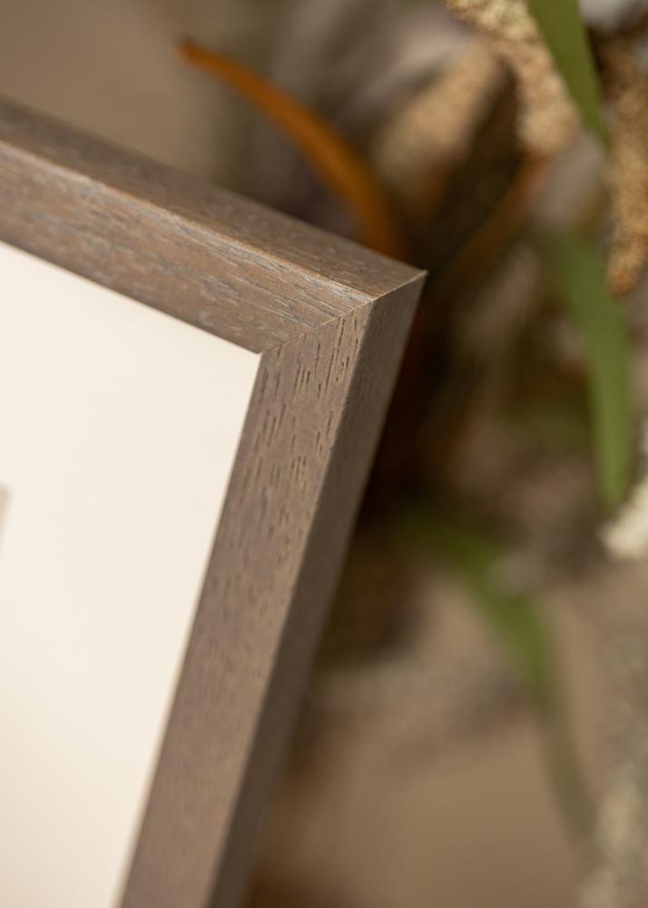 Ramme Hermes Grå 60x60 cm - Passepartout Hvit 50x50 cm