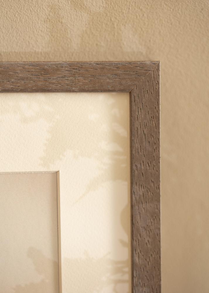 Ramme Hermes Grå 60x60 cm - Passepartout Hvit 50x50 cm