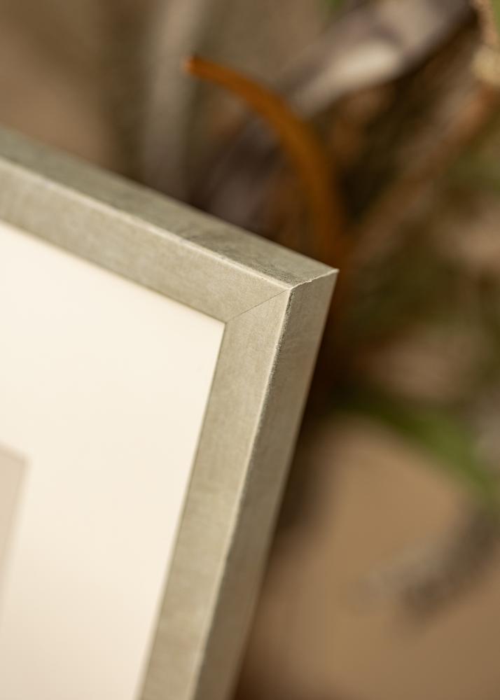 Ramme Ares Sølv 24x30 cm - Passepartout Hvit 7x9 inches