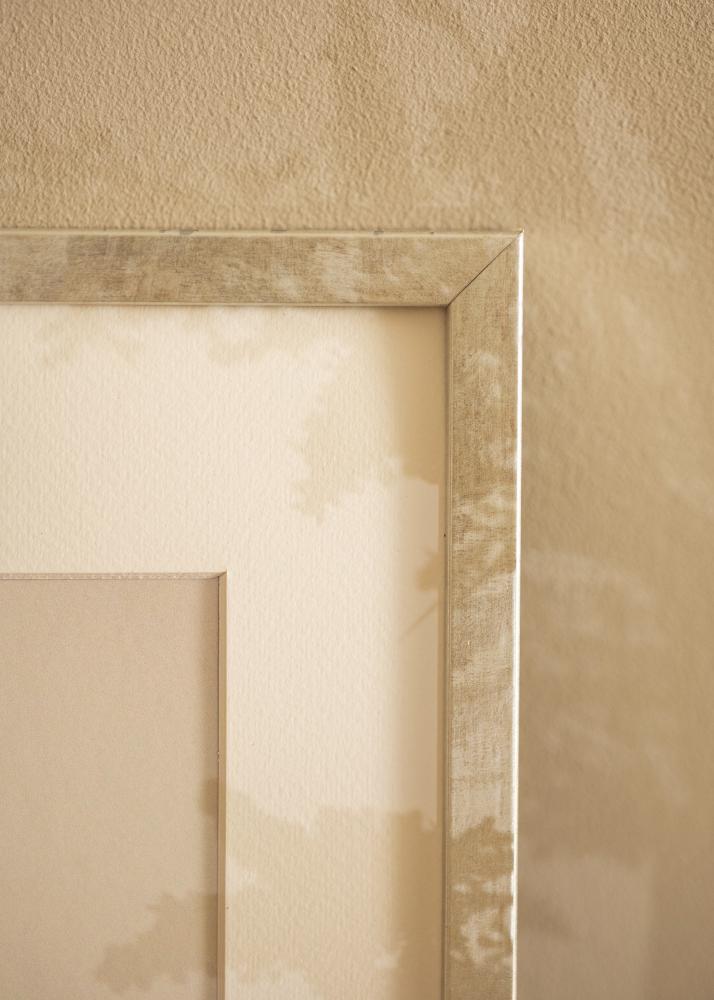 Ramme Ares Sølv 24x30 cm - Passepartout Hvit 7x9 inches