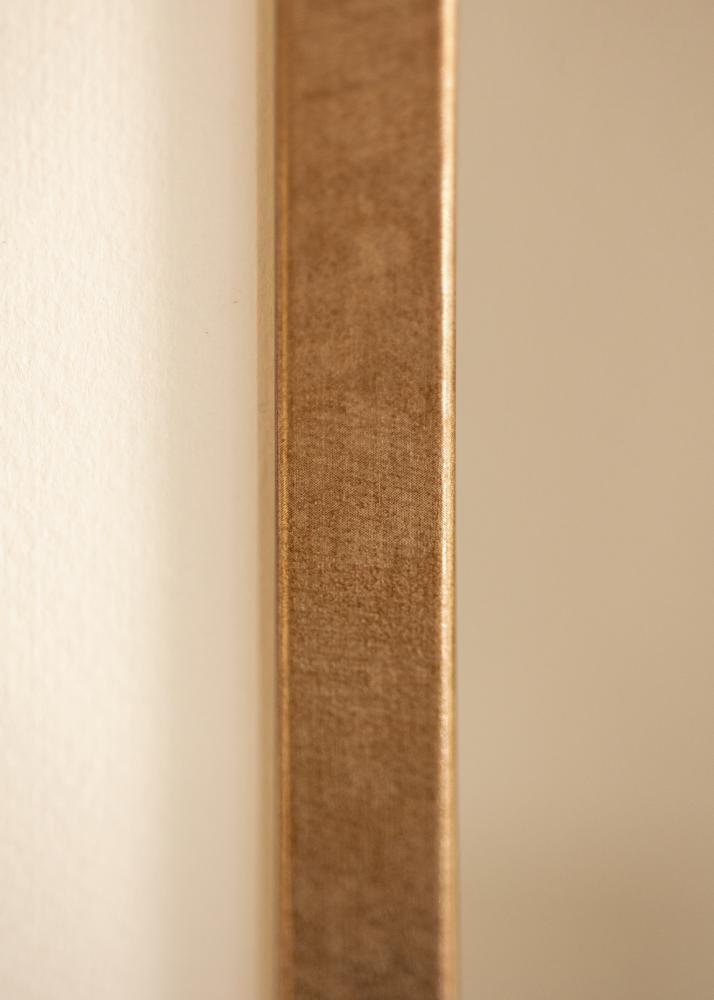 Ramme Ares Messing 40x50 cm - Passepartout Hvit 30x40 cm