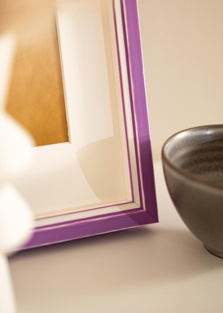 Ramme Diana Lilla 45x60 cm - Passepartout Hvit 13x18 inches