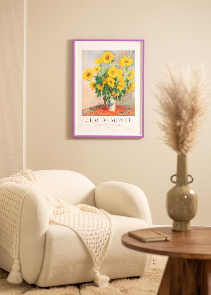 Ramme Diana Lilla 45x60 cm - Passepartout Hvit 13x18 inches