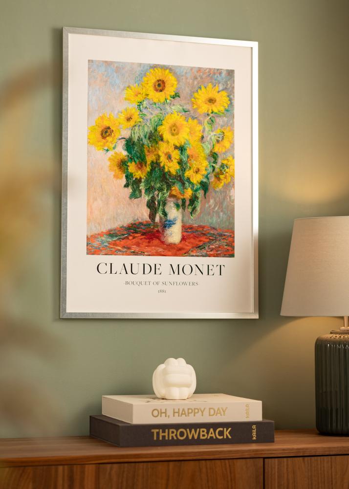 Ramme Minerva Sølv 45x60 cm - Passepartout Hvit 13x19 inches