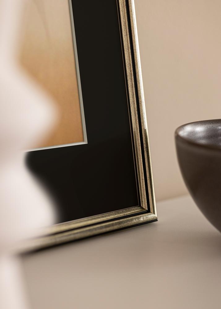 Ramme Horndal Sølv 60x60 cm - Passepartout Svart 50x50 cm