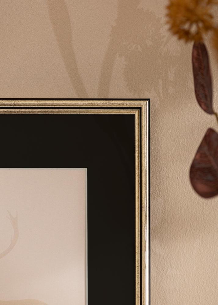 Ramme Horndal Sølv 60x60 cm - Passepartout Svart 50x50 cm