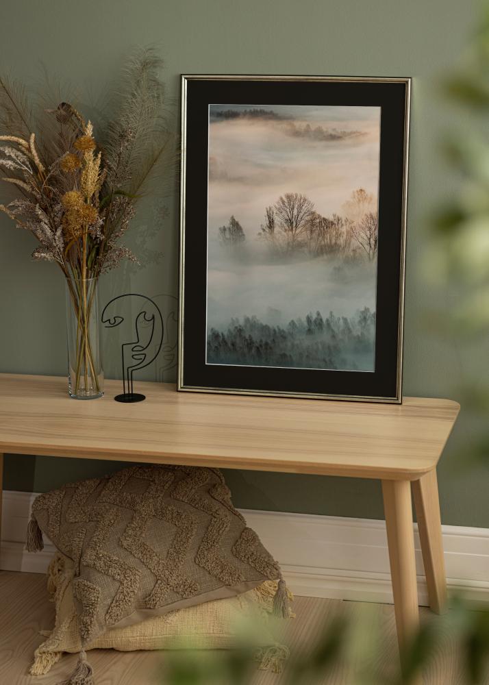 Ramme Horndal Sølv 60x60 cm - Passepartout Svart 50x50 cm