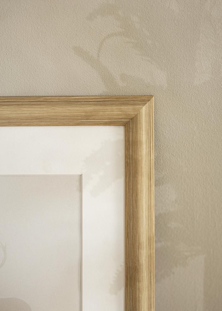 Ramme Västkusten Eik 50x50 cm - Passepartout Hvit 15x15 inches