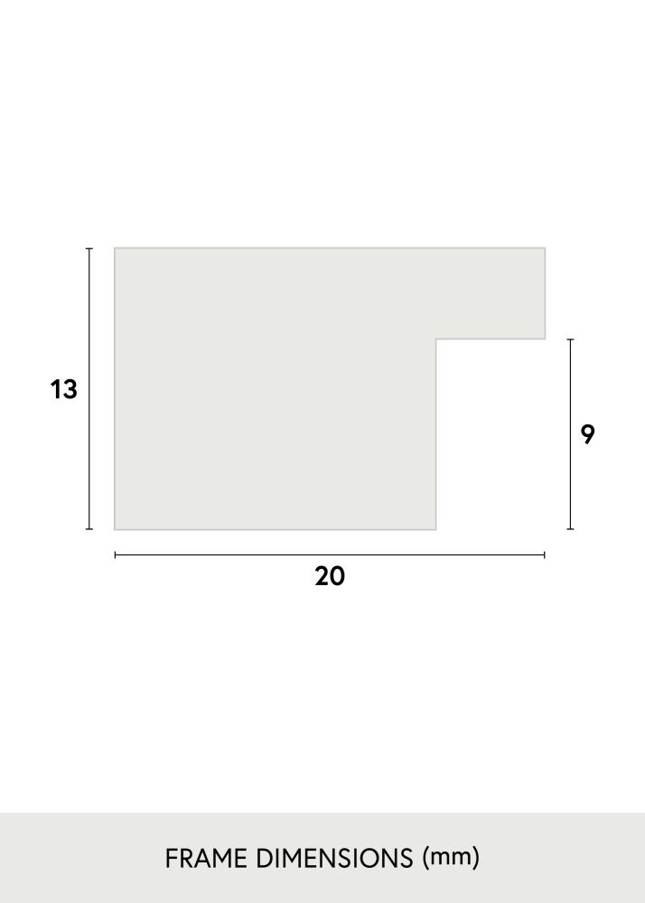 Ramme Jämtland Akrylglass Svart 27x48 cm