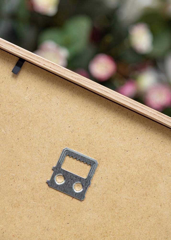 Ramme Tynn Eik 25x25 cm - Passepartout Hvit 16x16 cm