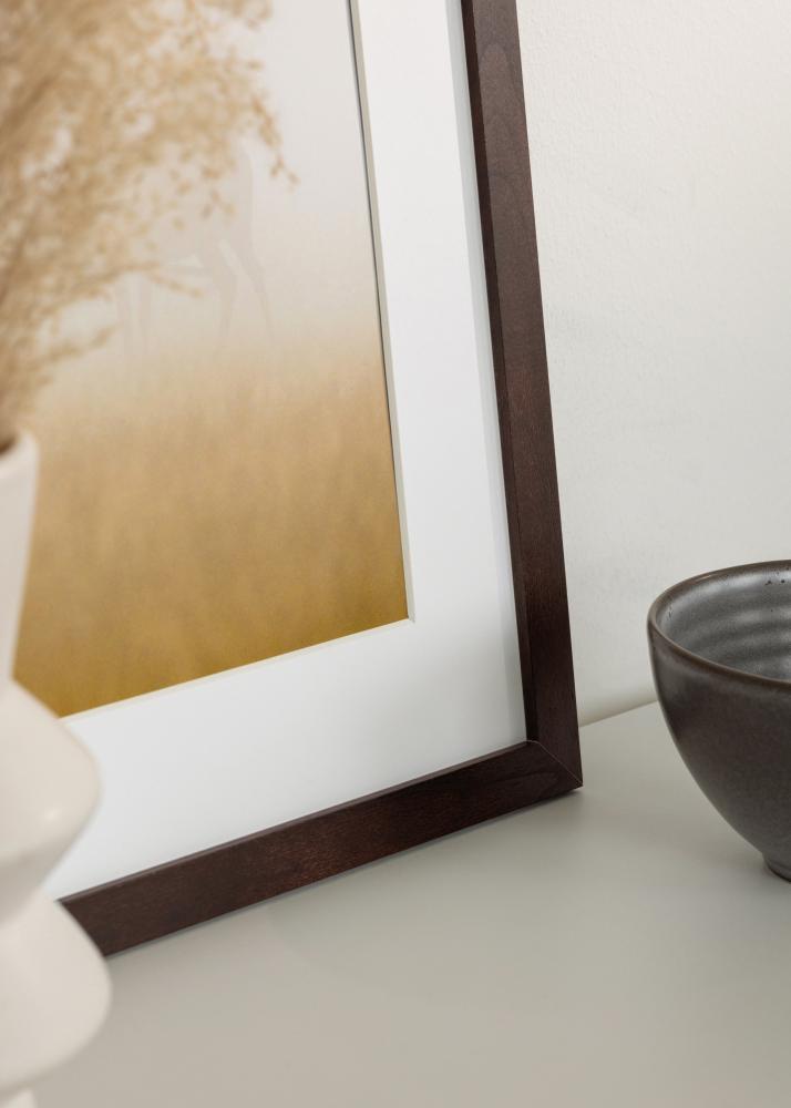 Ramme BGA Classic Akrylglass Valnøtt 20x20 cm