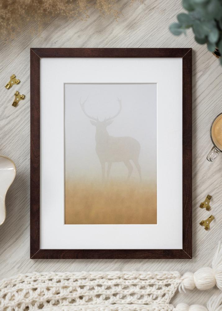 Ramme BGA Classic Akrylglass Valnøtt 20x20 cm