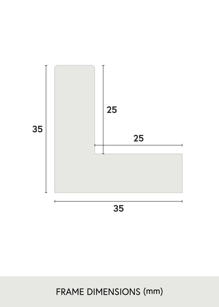 Ramme Sussex Akrylglass Svart/Sølv 40x40 cm