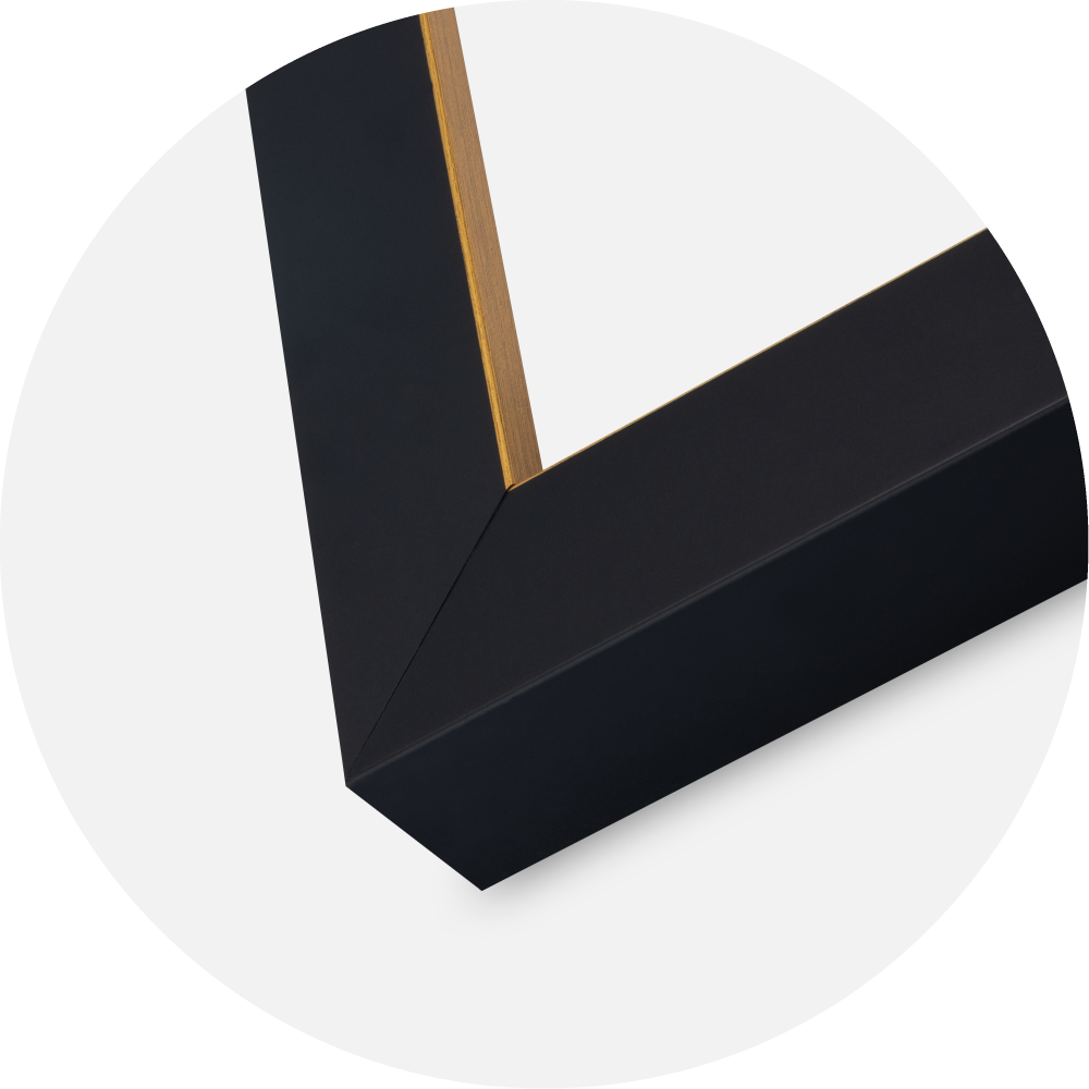 Ramme Sussex Akrylglass Svart/Gull 30x45 cm