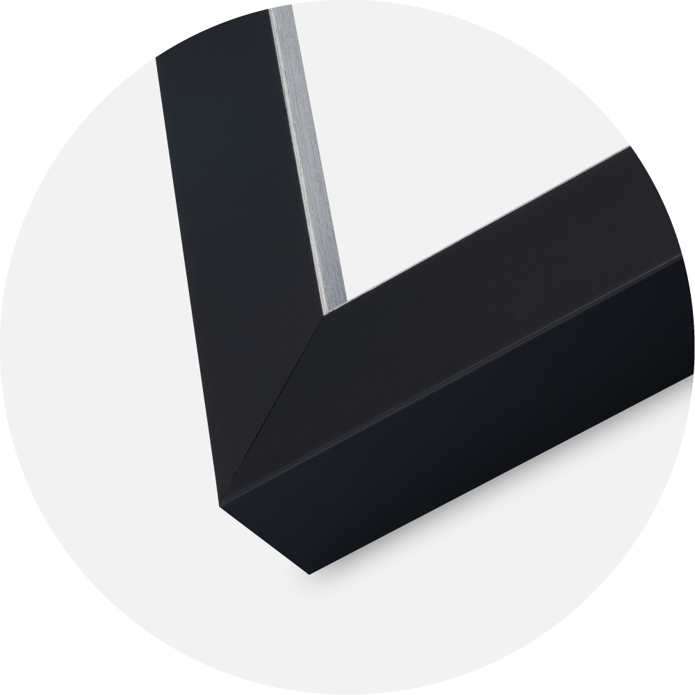 Ramme Sussex Akrylglass Svart/Sølv 40x40 cm