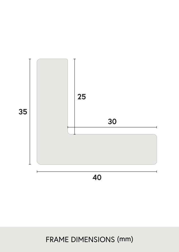 Ramme Wells Akrylglass Eik 40x40 cm
