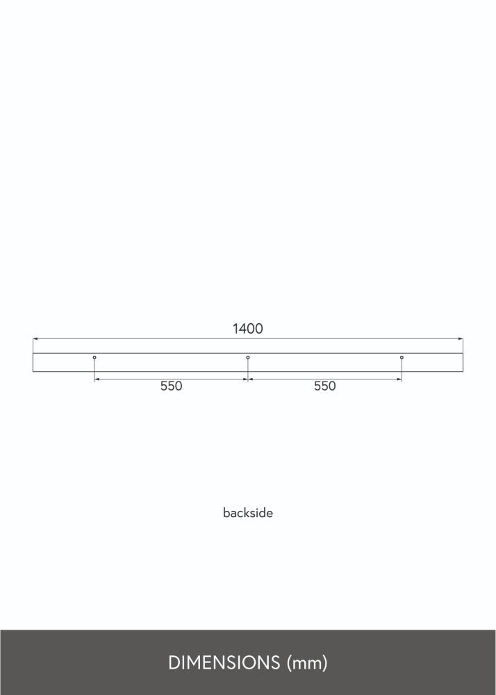 KAILA Bildehylle Svart 140 cm