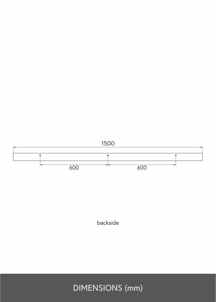 KAILA Bildehylle Hvit 150 cm