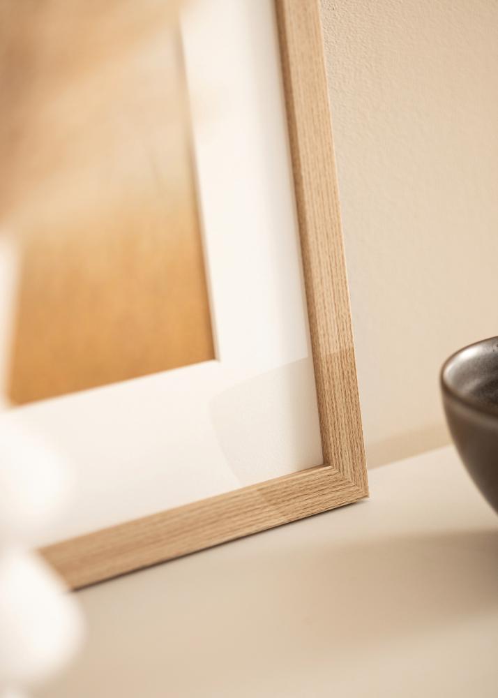 Ramme Deco Eik 70x70 cm - Passepartout Hvit 24x24 inches