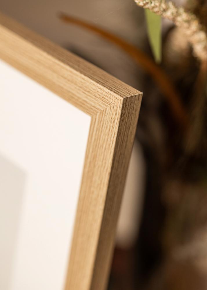 Ramme Deco Eik 70x70 cm - Passepartout Hvit 24x24 inches