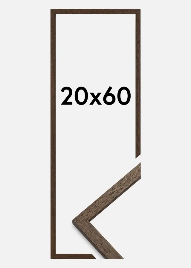 Ramme Edsbyn Akrylglass Valnøtt 20x60 cm