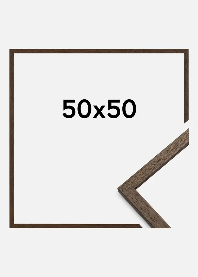 Ramme Edsbyn Akrylglass Valnøtt 50x50 cm