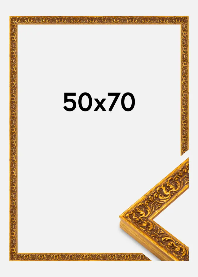 Ramme Amber Akrylglass Gull 50x70 cm