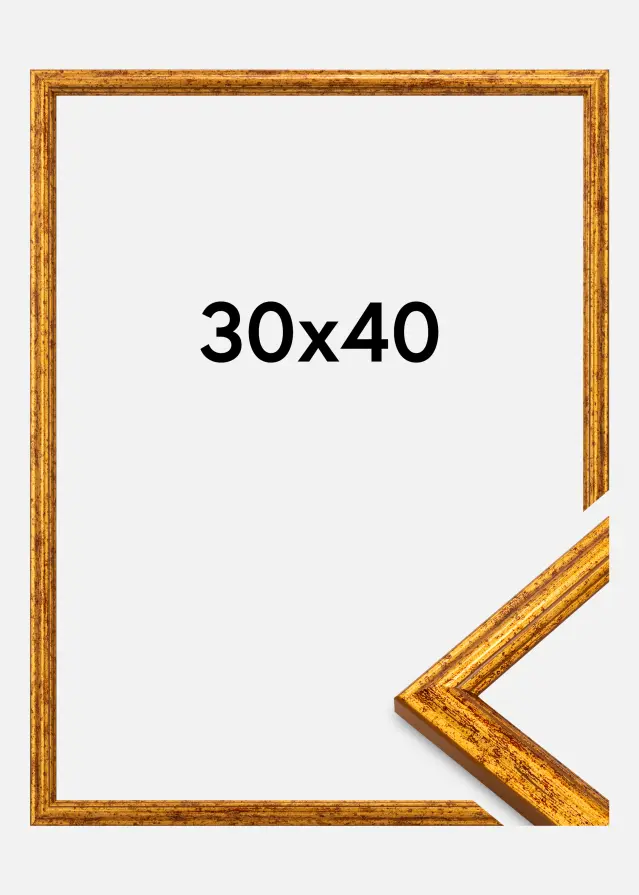 Ramme Claudia Akrylglass Gull 30x40 cm