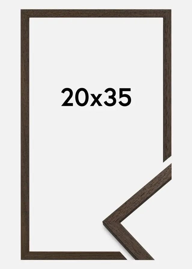 Ramme Edsbyn Akrylglass Valnøtt 20x35 cm