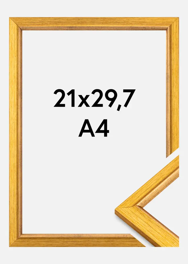 Ramme Marisa Akrylglass Gull 21x29,7 cm (A4)